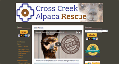 Desktop Screenshot of crosscreekalpacarescue.org