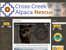 Tablet Screenshot of crosscreekalpacarescue.org